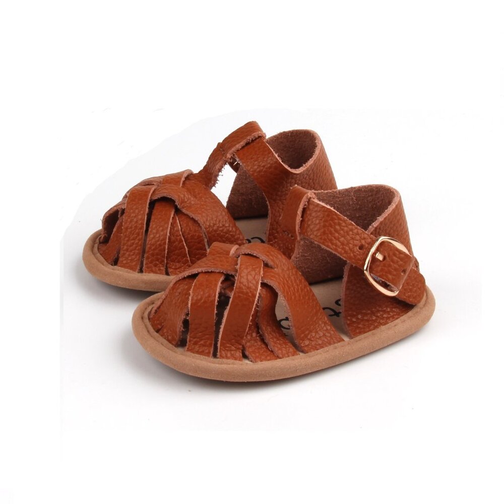 Brown Toddler Sandals Closed Toe Baby Sandals Baby Shoe